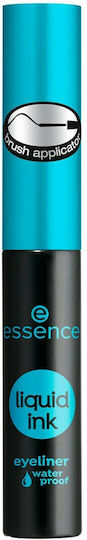 Essence Liquid Ink Waterproof Πινέλο Eye Liner 010 Black